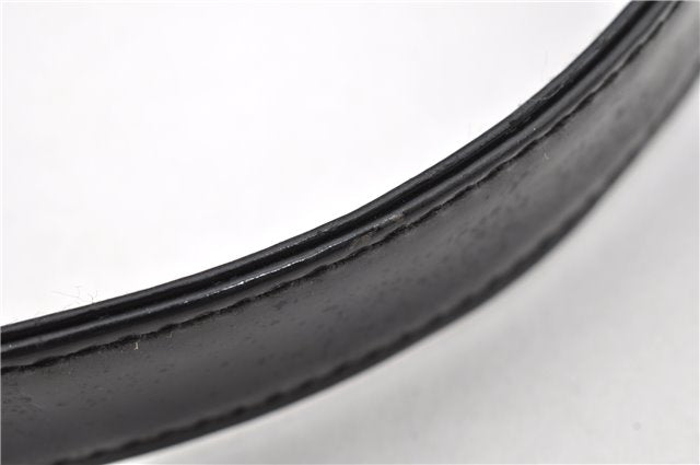 Authentic GUCCI Hand Shoulder Bag Purse Enamel Leather 0000506 Black 0003G