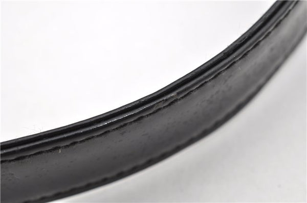 Authentic GUCCI Hand Shoulder Bag Purse Enamel Leather 0000506 Black 0003G