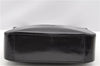 Authentic GUCCI Hand Shoulder Bag Purse Enamel Leather 0000506 Black 0003G
