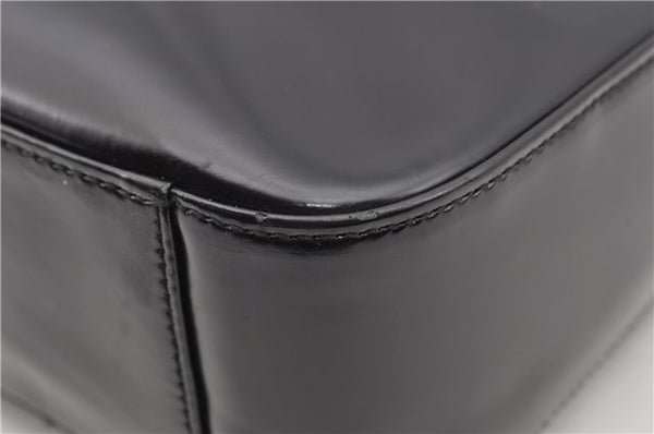 Authentic GUCCI Hand Shoulder Bag Purse Enamel Leather 0000506 Black 0003G