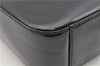 Authentic GUCCI Hand Shoulder Bag Purse Enamel Leather 0000506 Black 0003G