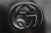Authentic GUCCI Hand Shoulder Bag Purse Enamel Leather 0000506 Black 0003G