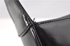 Authentic GUCCI Hand Shoulder Bag Purse Enamel Leather 0000506 Black 0003G