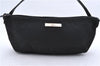 Authentic GUCCI Vintage Hand Bag Purse Nylon Leather 0391103 Black 0004D