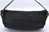 Authentic GUCCI Vintage Hand Bag Purse Nylon Leather 0391103 Black 0004D