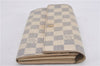 Authentic Louis Vuitton Damier Azur Portefeuille Sarah Wallet N61735 LV 0004G