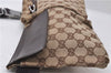 Authentic GUCCI Waist Body Bag GG Canvas Leather 28566 Brown 0005D