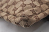 Authentic GUCCI Waist Body Bag GG Canvas Leather 28566 Brown 0005D