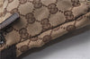 Authentic GUCCI Waist Body Bag GG Canvas Leather 28566 Brown 0005D