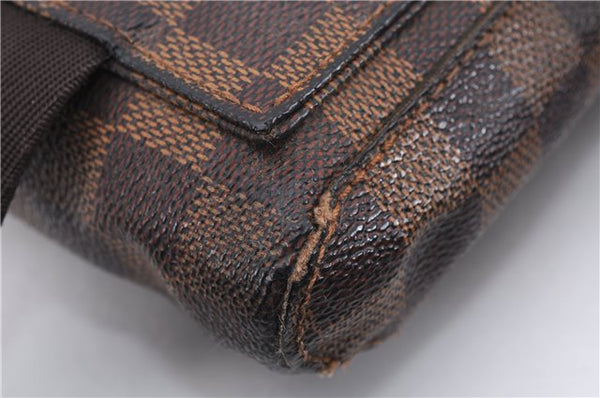 Authentic Louis Vuitton Damier Geronimos Waist Body Bag N51994 LV 0005E