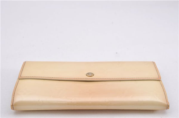 Authentic Louis Vuitton Vernis Pochette Porte Monnaie Credit Wallet Ivory 0005G