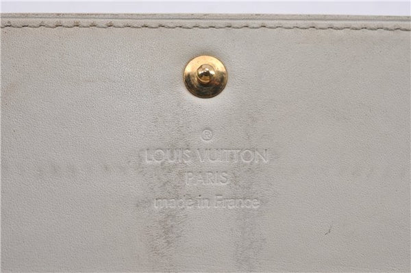 Authentic Louis Vuitton Vernis Pochette Porte Monnaie Credit Wallet Ivory 0005G