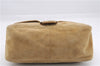 Authentic FENDI Mamma Baguette Shoulder Hand Bag Purse Suede Leather Beige 0006E