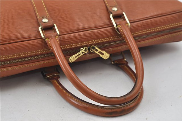 Auth Louis Vuitton Epi Porte Documents Voyage Brown Briefcase M54473 LV 0007E