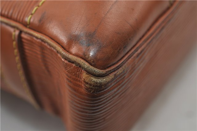 Auth Louis Vuitton Epi Porte Documents Voyage Brown Briefcase M54473 LV 0007E
