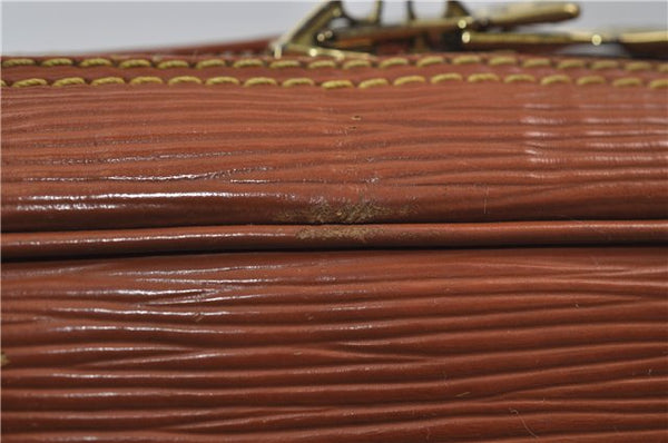 Auth Louis Vuitton Epi Porte Documents Voyage Brown Briefcase M54473 LV 0007E