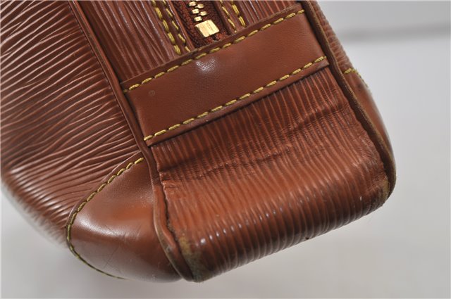 Auth Louis Vuitton Epi Porte Documents Voyage Brown Briefcase M54473 LV 0007E