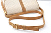 Authentic CELINE Macadam Blason Shoulder Cross Body Bag PVC Leather White 0007G