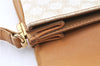 Authentic CELINE Macadam Blason Shoulder Cross Body Bag PVC Leather White 0007G
