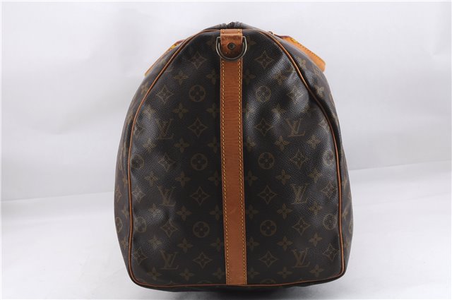 Auth Louis Vuitton Monogram Keepall Bandouliere 60 Boston Bag M41412 LV 0009E