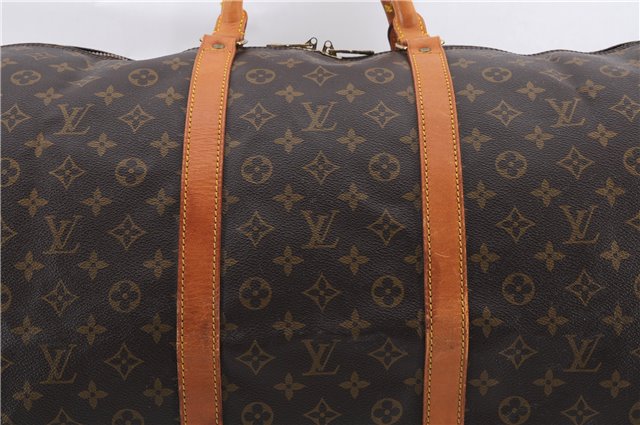 Auth Louis Vuitton Monogram Keepall Bandouliere 60 Boston Bag M41412 LV 0009E