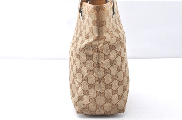 Authentic GUCCI Hand Shoulder Bag Purse GG Canvas Leather 1099 Brown 0011G