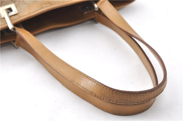Authentic GUCCI Hand Shoulder Bag Purse GG Canvas Leather 1099 Brown 0011G