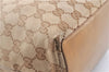 Authentic GUCCI Hand Shoulder Bag Purse GG Canvas Leather 1099 Brown 0011G