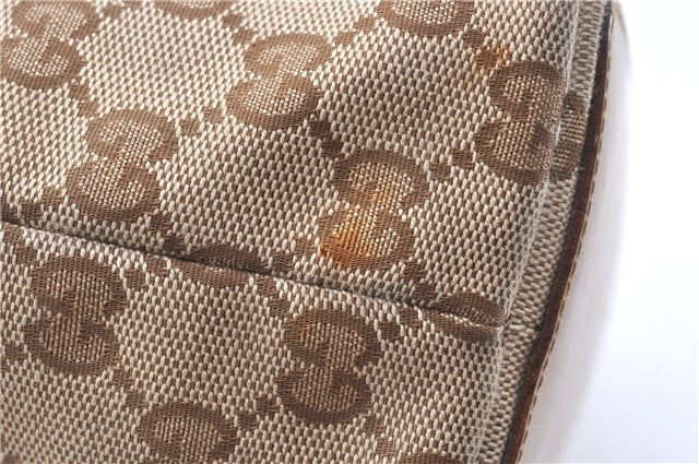 Authentic GUCCI Hand Shoulder Bag Purse GG Canvas Leather 1099 Brown 0011G