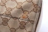 Authentic GUCCI Hand Shoulder Bag Purse GG Canvas Leather 1099 Brown 0011G
