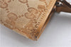 Authentic GUCCI Hand Shoulder Bag Purse GG Canvas Leather 1099 Brown 0011G