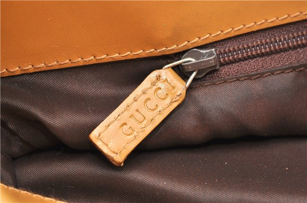 Authentic GUCCI Hand Shoulder Bag Purse GG Canvas Leather 1099 Brown 0011G
