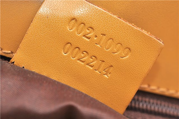Authentic GUCCI Hand Shoulder Bag Purse GG Canvas Leather 1099 Brown 0011G
