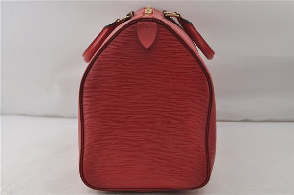 Authentic Louis Vuitton Epi Keepall 45 Boston Travel Bag Red M42977 LV 0012E