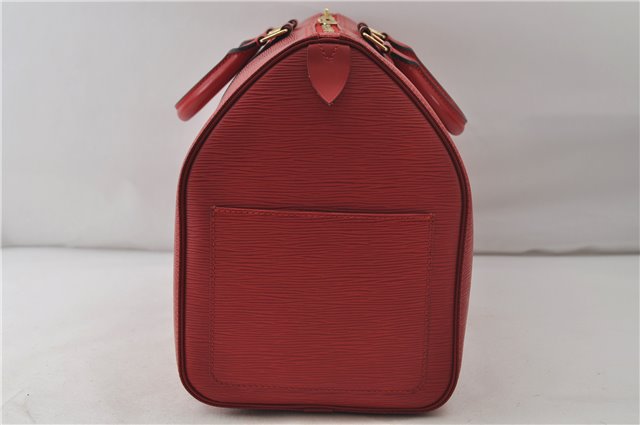 Authentic Louis Vuitton Epi Keepall 45 Boston Travel Bag Red M42977 LV 0012E