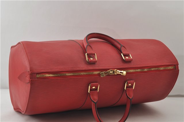 Authentic Louis Vuitton Epi Keepall 45 Boston Travel Bag Red M42977 LV 0012E