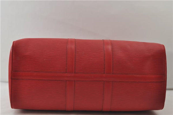 Authentic Louis Vuitton Epi Keepall 45 Boston Travel Bag Red M42977 LV 0012E