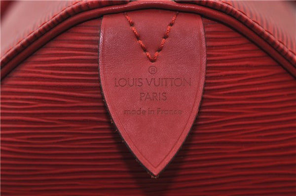 Authentic Louis Vuitton Epi Keepall 45 Boston Travel Bag Red M42977 LV 0012E