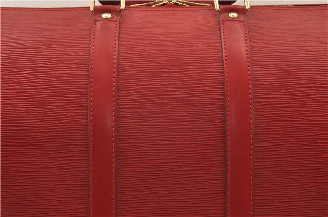 Authentic Louis Vuitton Epi Keepall 45 Boston Travel Bag Red M42977 LV 0012E