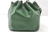 Authentic Louis Vuitton Epi Petit Noe Shoulder Drawstring Bag M44104 Green 0012G