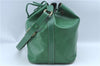 Authentic Louis Vuitton Epi Petit Noe Shoulder Drawstring Bag M44104 Green 0012G