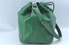 Authentic Louis Vuitton Epi Petit Noe Shoulder Drawstring Bag M44104 Green 0012G
