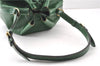 Authentic Louis Vuitton Epi Petit Noe Shoulder Drawstring Bag M44104 Green 0012G