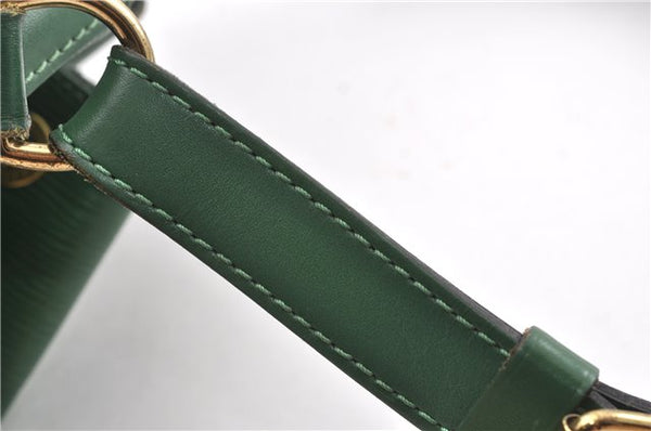 Authentic Louis Vuitton Epi Petit Noe Shoulder Drawstring Bag M44104 Green 0012G