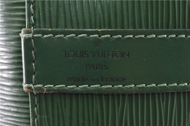 Authentic Louis Vuitton Epi Petit Noe Shoulder Drawstring Bag M44104 Green 0012G