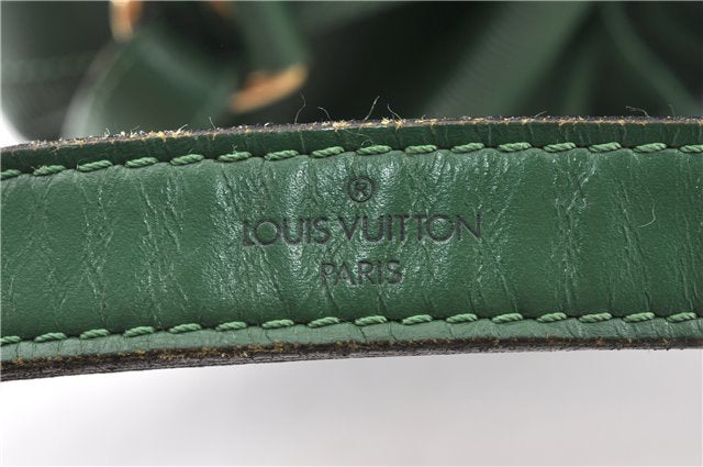 Authentic Louis Vuitton Epi Petit Noe Shoulder Drawstring Bag M44104 Green 0012G