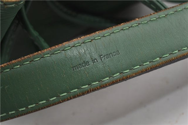 Authentic Louis Vuitton Epi Petit Noe Shoulder Drawstring Bag M44104 Green 0012G