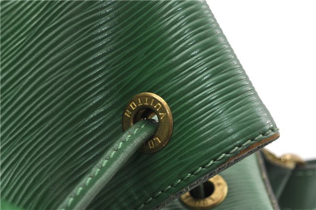 Authentic Louis Vuitton Epi Petit Noe Shoulder Drawstring Bag M44104 Green 0012G