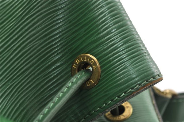Authentic Louis Vuitton Epi Petit Noe Shoulder Drawstring Bag M44104 Green 0012G