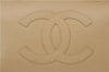 Authentic Vintage CHANEL Caviar Skin CC Logo Shoulder Tote Bag Ivory 0013E